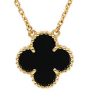 ヴァンクリーフアーペル Van Cleef & Arpels ヴィンテージ アルハンブラ ペンダント VCARA45800 ブラック×イエローゴールド K18YG オニキス ネックレス Au750 18K オニキス