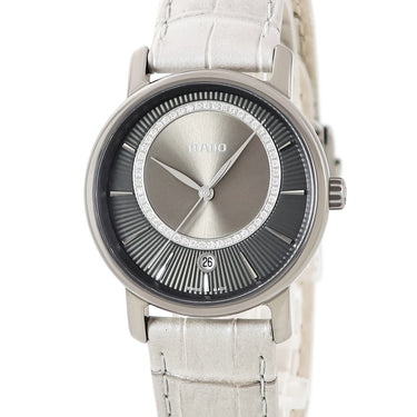 腕時計 ラドー RADO ダイヤマスター ダイヤモンズ R14064715 クオーツ レディース 未使用 グレー デイト