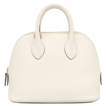 エルメス HERMES ボリード1923 ミニ ナタ シェーブル 2WAYバッグ ゴールド金具 アイボリー