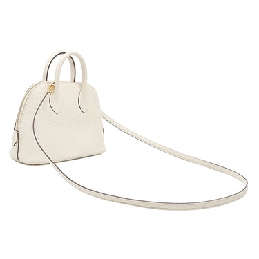 エルメス HERMES ボリード1923 ミニ ナタ シェーブル 2WAYバッグ ゴールド金具 アイボリー