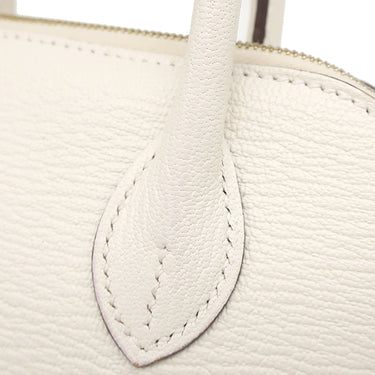 エルメス HERMES ボリード1923 ミニ ナタ シェーブル 2WAYバッグ ゴールド金具 アイボリー