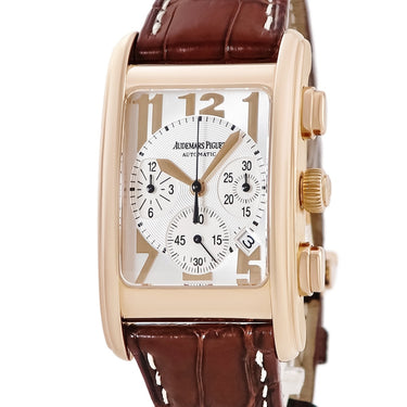 腕時計 オーデマピゲ AUDEMARS PIGUET エドワールピゲ クロノグラフ 25987OR.OO.D088CR.02 自動巻き メンズ K18RG無垢 シルバー スクエア