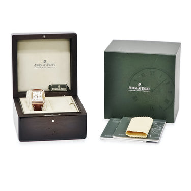 腕時計 オーデマピゲ AUDEMARS PIGUET エドワールピゲ クロノグラフ 25987OR.OO.D088CR.02 自動巻き メンズ K18RG無垢 シルバー スクエア