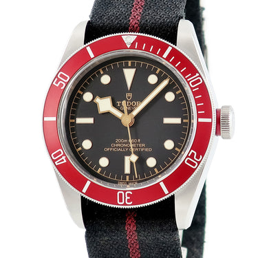 腕時計 チュードル TUDOR ヘリテージ ブラックベイ 79230R Q番 自動巻き メンズ OH済 Q番 ブラック レッド スノーフレーク針 チューダー