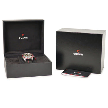 腕時計 チュードル TUDOR ヘリテージ ブラックベイ 79230R Q番 自動巻き メンズ OH済 Q番 ブラック レッド スノーフレーク針 チューダー
