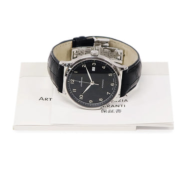 腕時計 ユンハンス JUNGHANS マイスター アタッシェ オートマティック 027/4542.00 自動巻き メンズ 新品同様 黒 シースルーバック