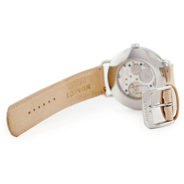 腕時計 ノモス NOMOS メトロ デイト パワーリザーブ MT1D4W2 手巻き メンズ OH済 シルバー スモールセコンド