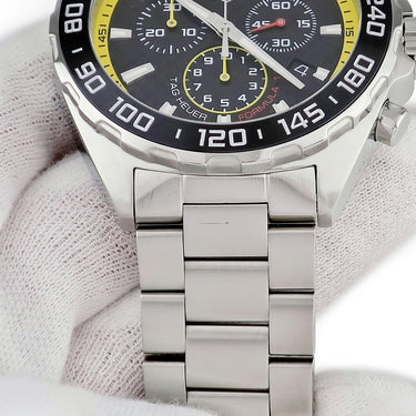 腕時計 タグホイヤー TAG Heuer フォーミュラ1 クロノグラフ CAZ101AC.BA0842 クオーツ メンズ ブラック イエロー スモールセコンド