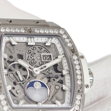腕時計 ウブロ HUBLOT スピリットオブビッグバン ムーンフェイズ チタニウム 647.NE.2070.RW.1204 自動巻き メンズ 純正ダイヤ