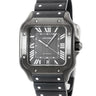 腕時計 カルティエ Cartier サントス ドゥ カルティエ LM WSSA0039 自動巻き メンズ ADLC加工 ブラック スクエア