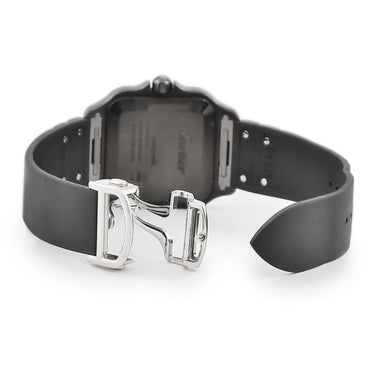 腕時計 カルティエ Cartier サントス ドゥ カルティエ LM WSSA0039 自動巻き メンズ ADLC加工 ブラック スクエア