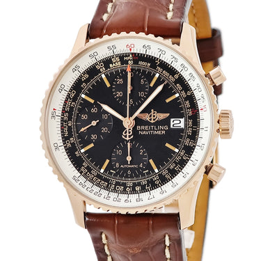 腕時計 ブライトリング BREITLING オールドナビタイマー ジャパンリミテッド R13323 R132B46WBA 自動巻き メンズ K18RG無垢 黒 限定