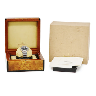 腕時計 ブランパン BLANCPAIN レマン パーペチュアルカレンダー フライバック クロノグラフ 2585F-1130-71 自動巻き メンズ OH済 黒