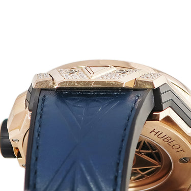 腕時計 ウブロ HUBLOT ビッグバン ウニコ サンブルーII キングゴールド 418.OX.5108.RX.1604.MXM20 自動巻き メンズ OH済 K18 ダイヤ