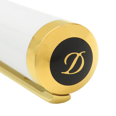 エス・テー・デュポン S.T DUPONT リベルテ 465223G ホワイトXゴールド ラッカー アルミニウム ボールペン 黒インク 筆記確認済