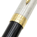 パーカー PARKER ソネット プレミアム メタル＆ブラックCT 2119787 シルバーXゴールドXブラック ステンレス GP 真鍮 ラッカー ボールペン M(中字) 黒インク 筆記確認済