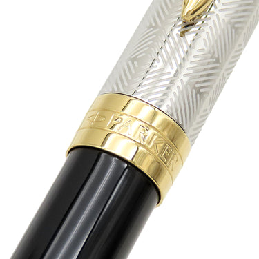 パーカー PARKER ソネット プレミアム メタル＆ブラックCT 2119787 シルバーXゴールドXブラック ステンレス GP 真鍮 ラッカー ボールペン M(中字) 黒インク 筆記確認済
