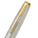 パーカー PARKER ソネット プレミアム メタル＆ブラックGT 2119784 シルバーXブラックXゴールド ステンレス GP 真鍮 ラッカー K18WG(ペン先) 万年筆 F(細字) コンバーター・カートリッジ両用式