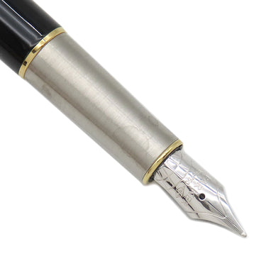 パーカー PARKER ソネット プレミアム メタル＆ブラックGT 2119784 シルバーXブラックXゴールド ステンレス GP 真鍮 ラッカー K18WG(ペン先) 万年筆 F(細字) コンバーター・カートリッジ両用式