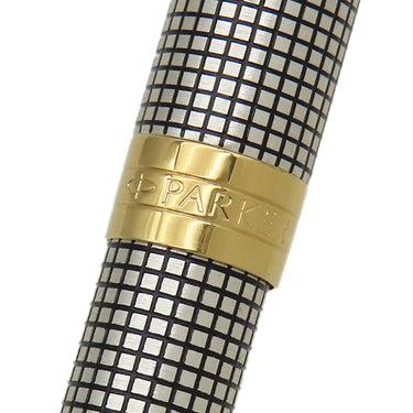 パーカー PARKER ソネット プレミアム シズレGT 1931492 シルバーXゴールド スターリングシルバー GP ボールペン M(中字) 黒インク 筆記確認済 AG925