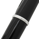 カルティエ Cartier ディアボロ ドゥ カルティエ ブラック×シルバー GP ブラックコンポジット ボールペン シルバー金具 黒インク 筆記確認済 ブルーレジンカボション