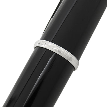カルティエ Cartier ディアボロ ドゥ カルティエ ブラック×シルバー GP ブラックコンポジット ボールペン シルバー金具 黒インク 筆記確認済 ブルーレジンカボション
