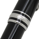 モンブラン Montblanc マイスターシュテュック クラシック ローラーボール 132445 ブラック×シルバー メタル プレシャスレジン ボールペン 黒インク 筆記確認済