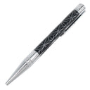 エス・テー・デュポン S.T DUPONT D イニシャル FIRE-X 275050 ブラック×シルバー 真鍮 ラッカー ボールペン ギヨシエ ギロシエ加工 黒インク 筆記確認済