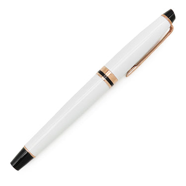 ウォーターマン WATERMAN エキスパート エッセンシャル プレシャスホワイトPGT 2119784 ホワイト×ブラック×PG ラッカー GP K18WG(ペン先) 万年筆 ピンクゴールド金具 F(細字)