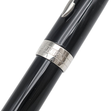 パーカー PARKER ソネット ラックブラックGT 1950788 ブラック×シルバー ステンレススチール ラッカー K18WG(ペン先) 万年筆 シルバー金具 F(細字) カートリッジ コンバーター両用式