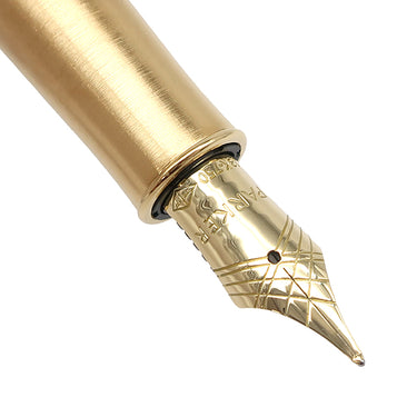 パーカー PARKER ソネット ラックブラックGT 1950550 ブラックXゴールド 真鍮 ラッカー K18(ペン先) 万年筆 F(細字) カートリッジ/コンバーター両用式