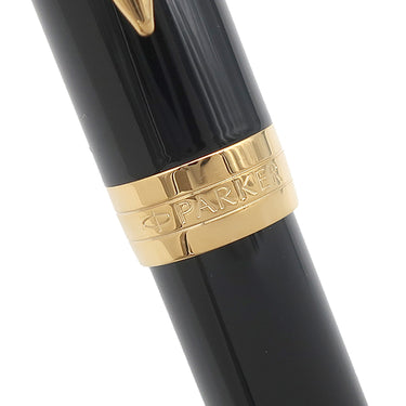 パーカー PARKER ソネット ラックブラックGT 1950550 ブラックXゴールド 真鍮 ラッカー K18(ペン先) 万年筆 F(細字) カートリッジ/コンバーター両用式