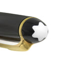 モンブラン Montblanc ローラーボール マイスターシュテュック ゴールドコーティング クラシック ブラック×ゴールド GP プレシャスレジン ボールペン インク切れ