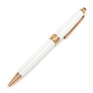 モンブラン Montblanc ホワイト ソリテール 113325 ホワイトXレッドゴールド GP ホワイトラッカー ボールペン 黒インク 筆記確認済
