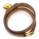 エルメス HERMES オーケリー ゴールド スイフト GP T2 ブレスレット 2重 2連 レザーブレス