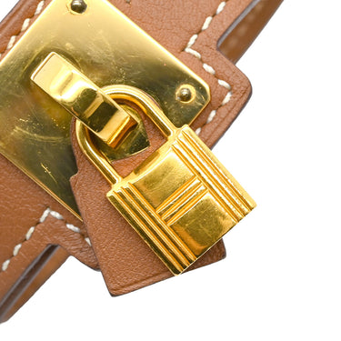 エルメス HERMES オーケリー ゴールド スイフト GP T2 ブレスレット 2重 2連 レザーブレス