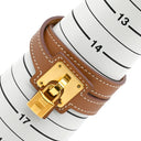 エルメス HERMES オーケリー ゴールド スイフト GP T2 ブレスレット 2重 2連 レザーブレス