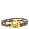 エルメス HERMES グレナン ドゥブルトゥール エトゥープ ヴォースイフト メタル ブレスレット ゴールド金具 グレージュ