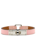 エルメス HERMES マイクロ ケリー ローズサクラ ヴォースイフト GP 14036 ブレスレット シルバー金具 レザーブレス