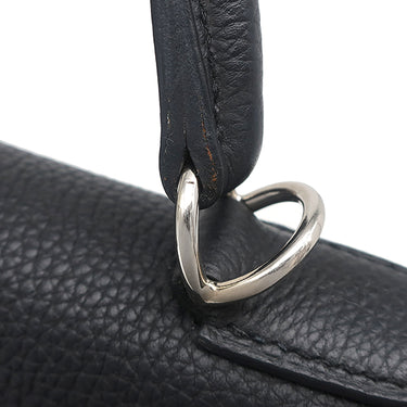 エルメス HERMES ケリー28 内縫い ブラック トゴ 2WAYバッグ シルバー金具 黒 ショルダー