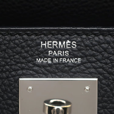エルメス HERMES ケリー28 内縫い ブラック トゴ 2WAYバッグ シルバー金具 黒 ショルダー