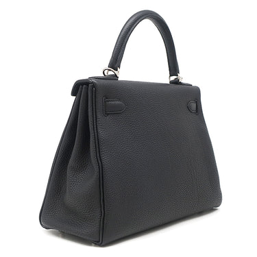 エルメス HERMES ケリー28 内縫い ブラック トゴ 2WAYバッグ シルバー金具 黒 ショルダー