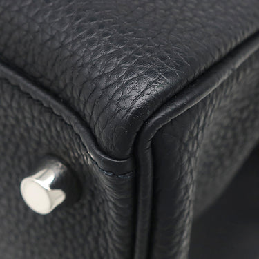 エルメス HERMES ケリー28 内縫い ブラック トゴ 2WAYバッグ シルバー金具 黒 ショルダー