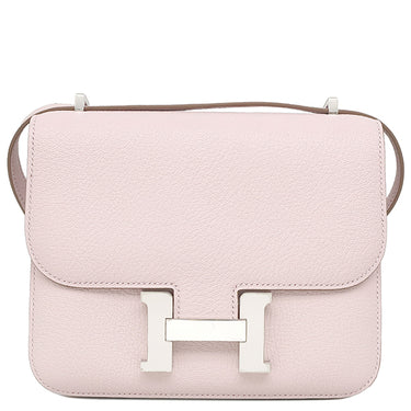 エルメス HERMES コンスタンス3 ミニ ミロワール モーヴペール シェーブル ショルダーバッグ シルバー金具 中古品