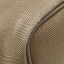 エルメス HERMES ヴァルパライソ PM エトゥープ トワルシェブロン レザー ハンドバッグ シルバー金具 グレージュ キャンバス