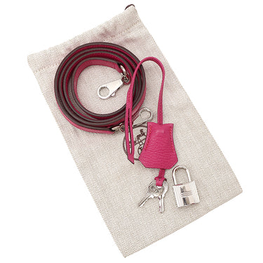 エルメス HERMES ボリード 31 ローズショッキング シェーブル 2WAYバッグ シルバー金具 ハンドバッグ ショルダー