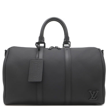 ルイヴィトン LOUIS VUITTON キーポル バンドリエール 40 M57088 ノワール レザー ボストンバッグ マットブラック金具 旅行バッグ 黒