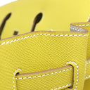 エルメス HERMES キャンディ バーキン30 ライム×グレー ヴォーエプソン ハンドバッグ シルバー金具 黄