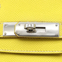 エルメス HERMES キャンディ バーキン30 ライム×グレー ヴォーエプソン ハンドバッグ シルバー金具 黄