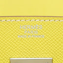 エルメス HERMES キャンディ バーキン30 ライム×グレー ヴォーエプソン ハンドバッグ シルバー金具 黄
